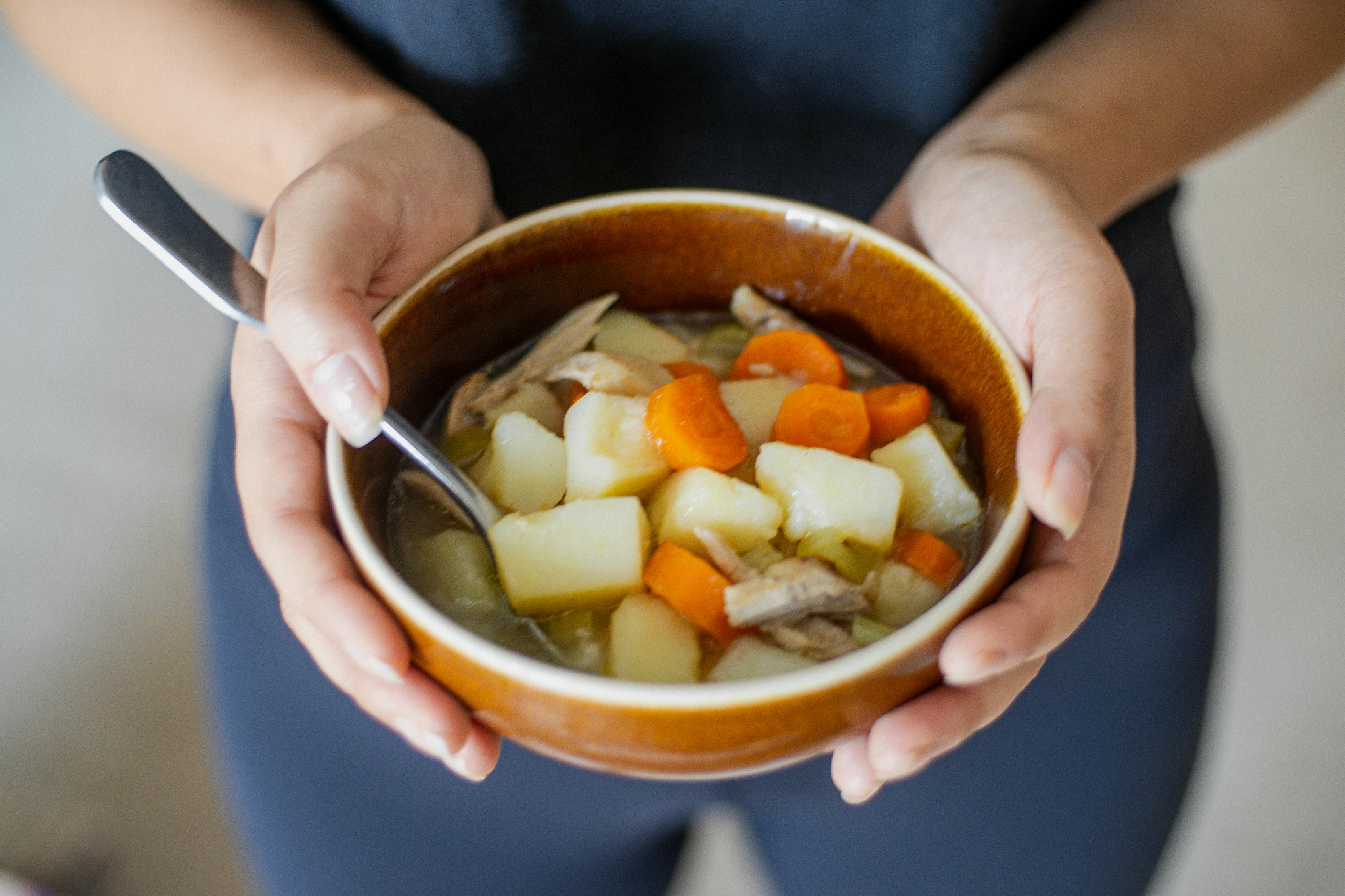 Bowl of Welsh cawl stew
